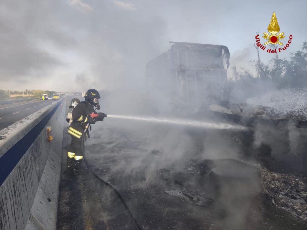incendio mezzo pesante