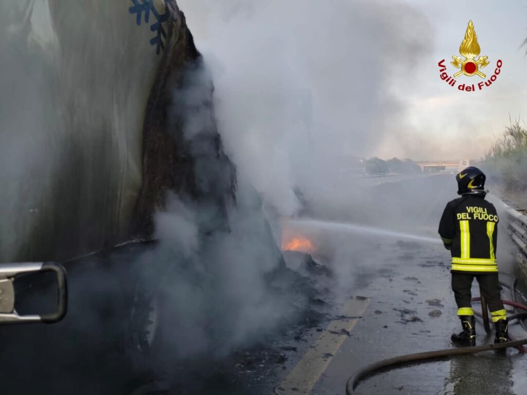 incendio mezzo pesante