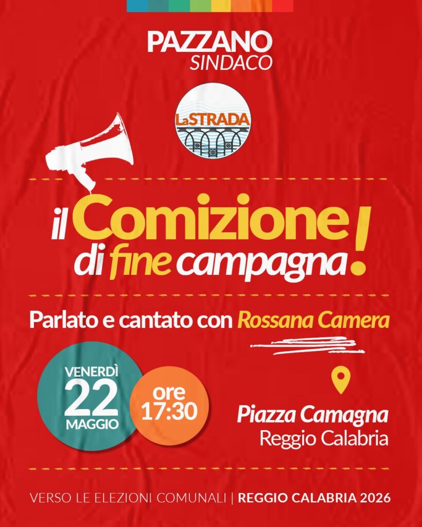 locandina comizio fine campagna elettorale saverio pazzano