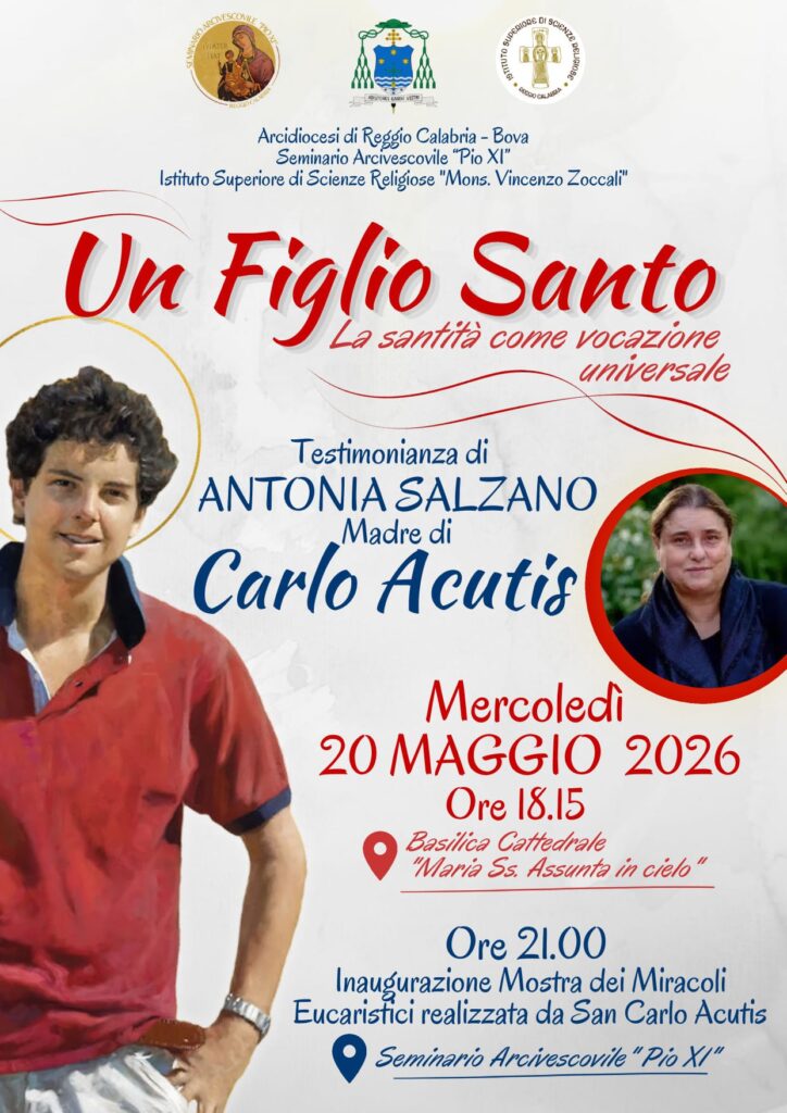 locandina programma presenza madre carlo acutis a reggio calabria