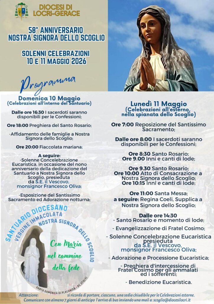 programma celebrazioni madonna dello scoglio