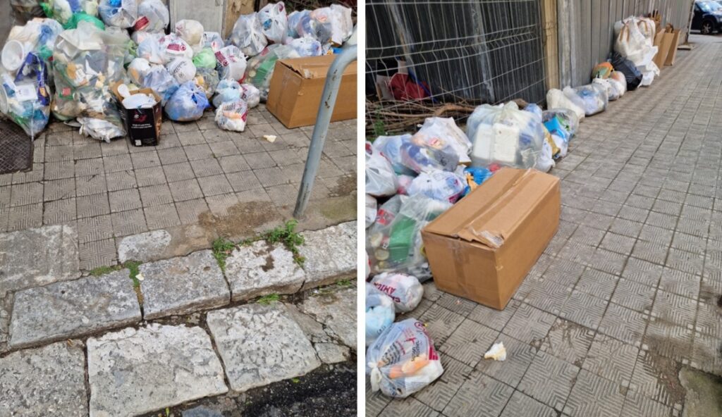rifiuti in centro