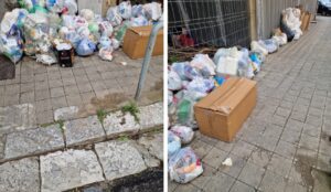 rifiuti in centro