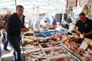 salvini al mercato a botteghelle