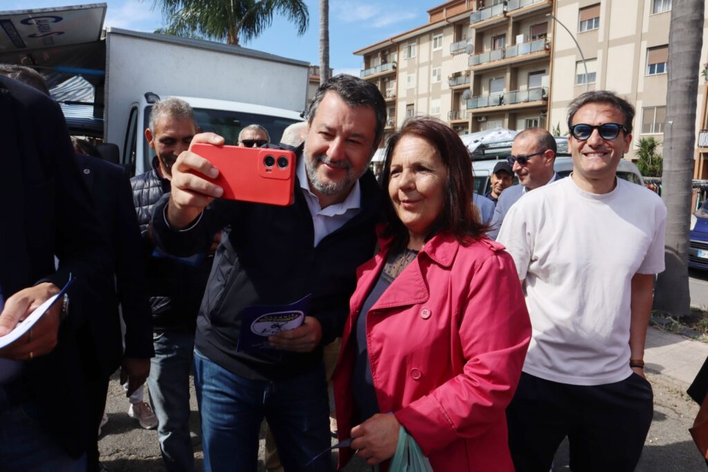 salvini al mercato a botteghelle