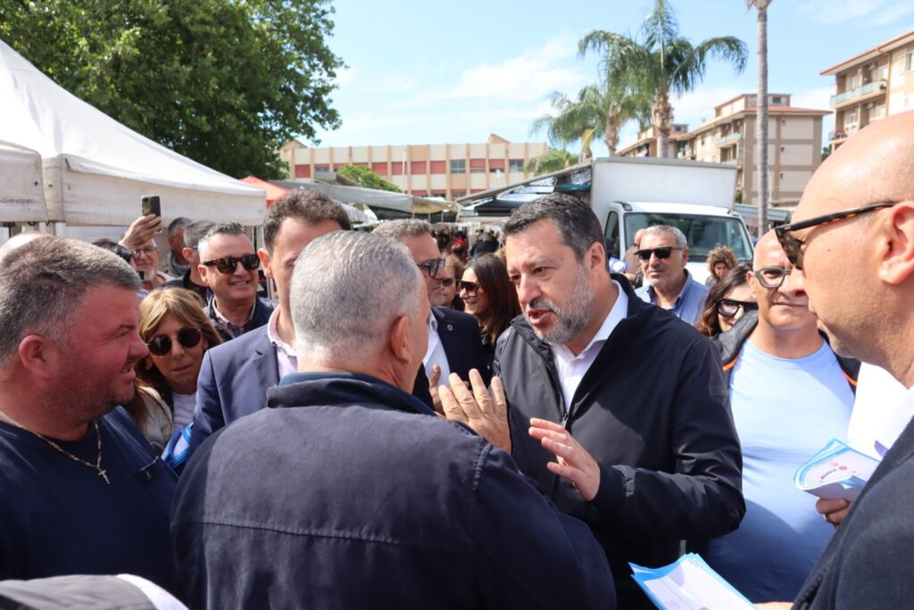 salvini al mercato a botteghelle