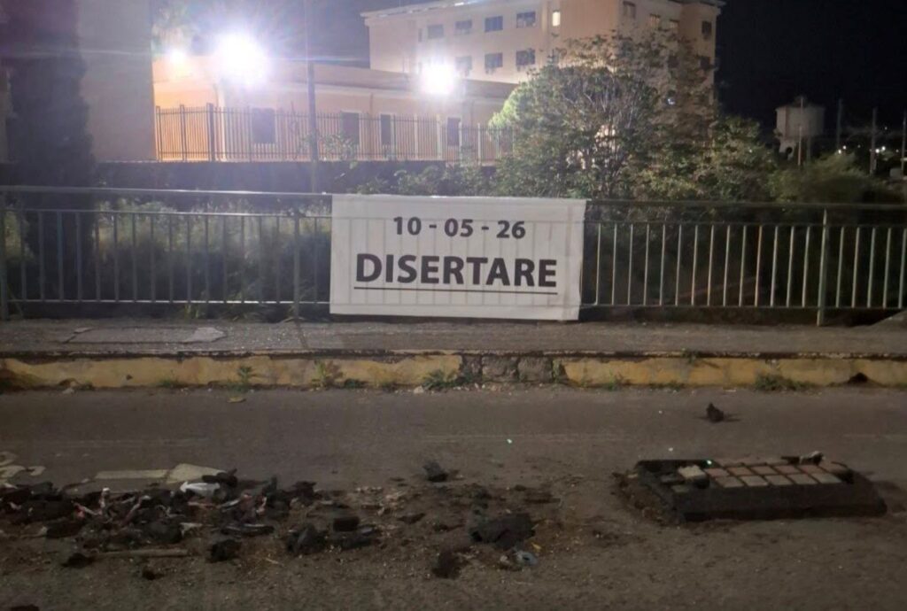 striscione ultrà reggina in via marina