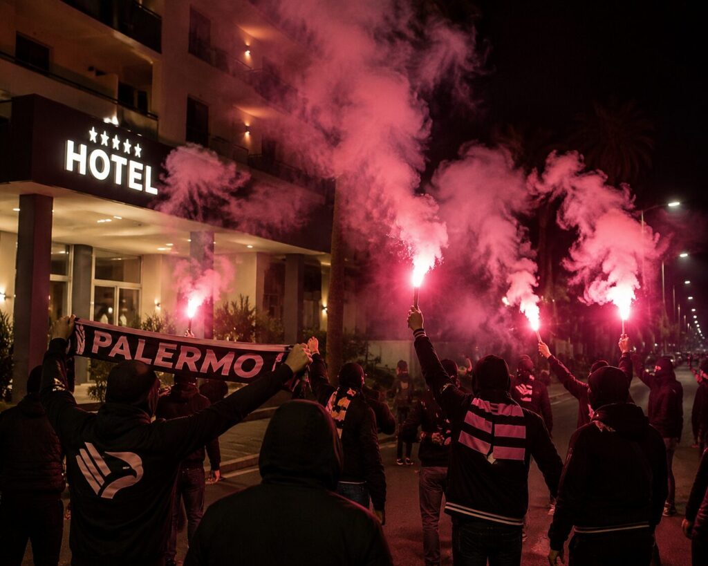 tifosi palermo sotto hotel catanzaro