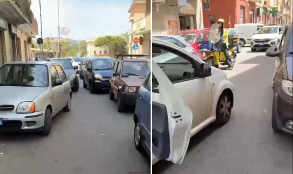 traffico paralizzato via furnari