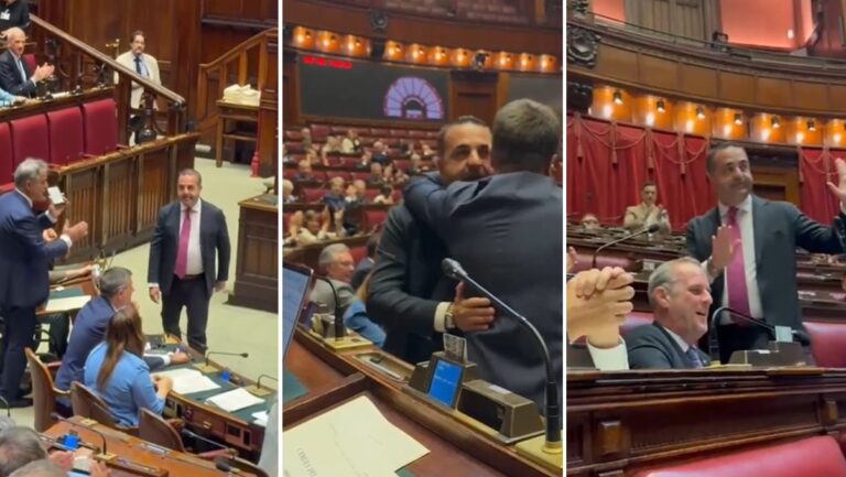 Cannizzaro, standing ovation alla Camera! Il Deputato entra in Aula per la prima volta da Sindaco di Reggio Calabria ed è tripudio di applausi e abbracci | VIDEO