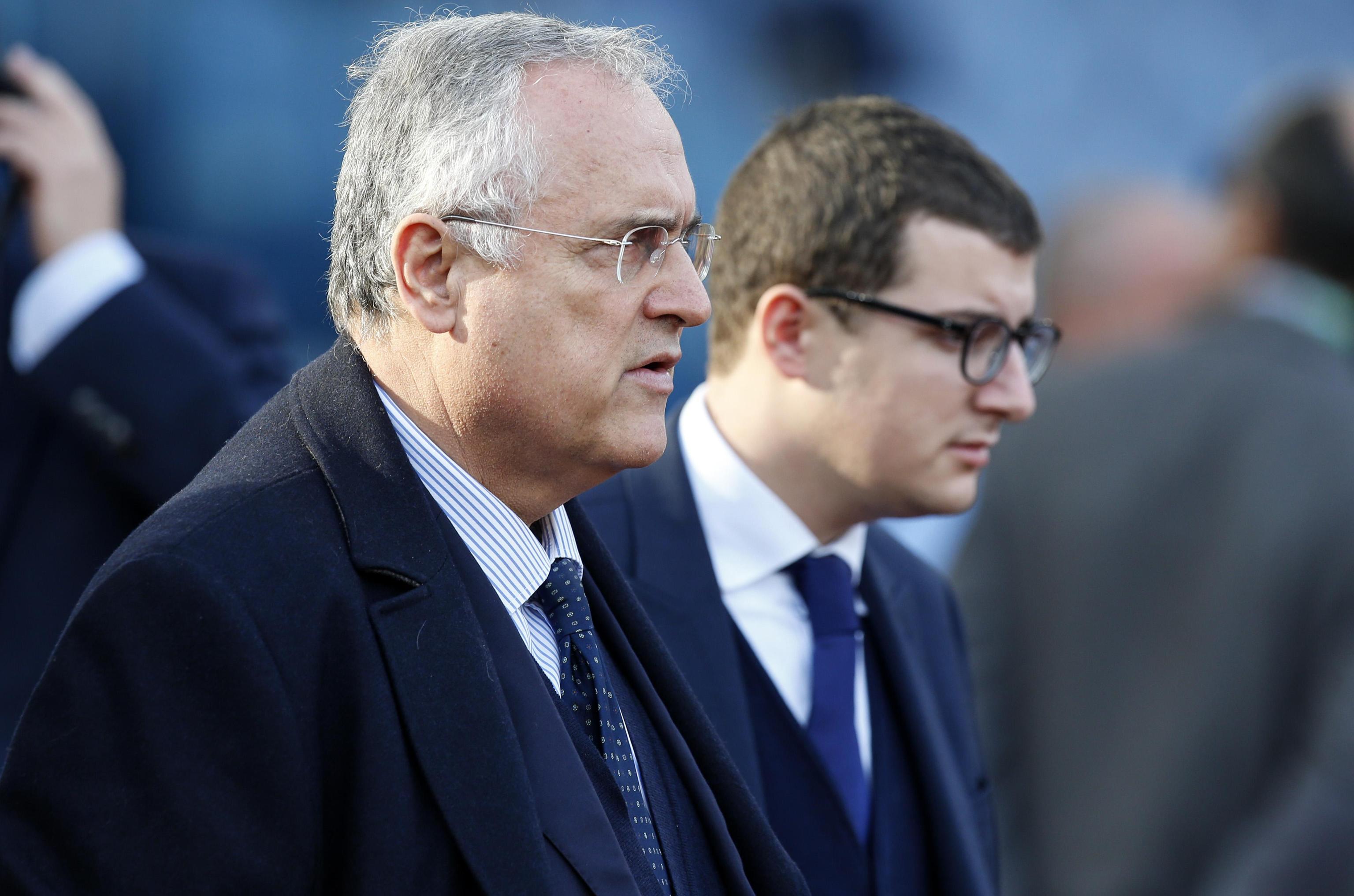 Claudio Lotito col figlio Enrico