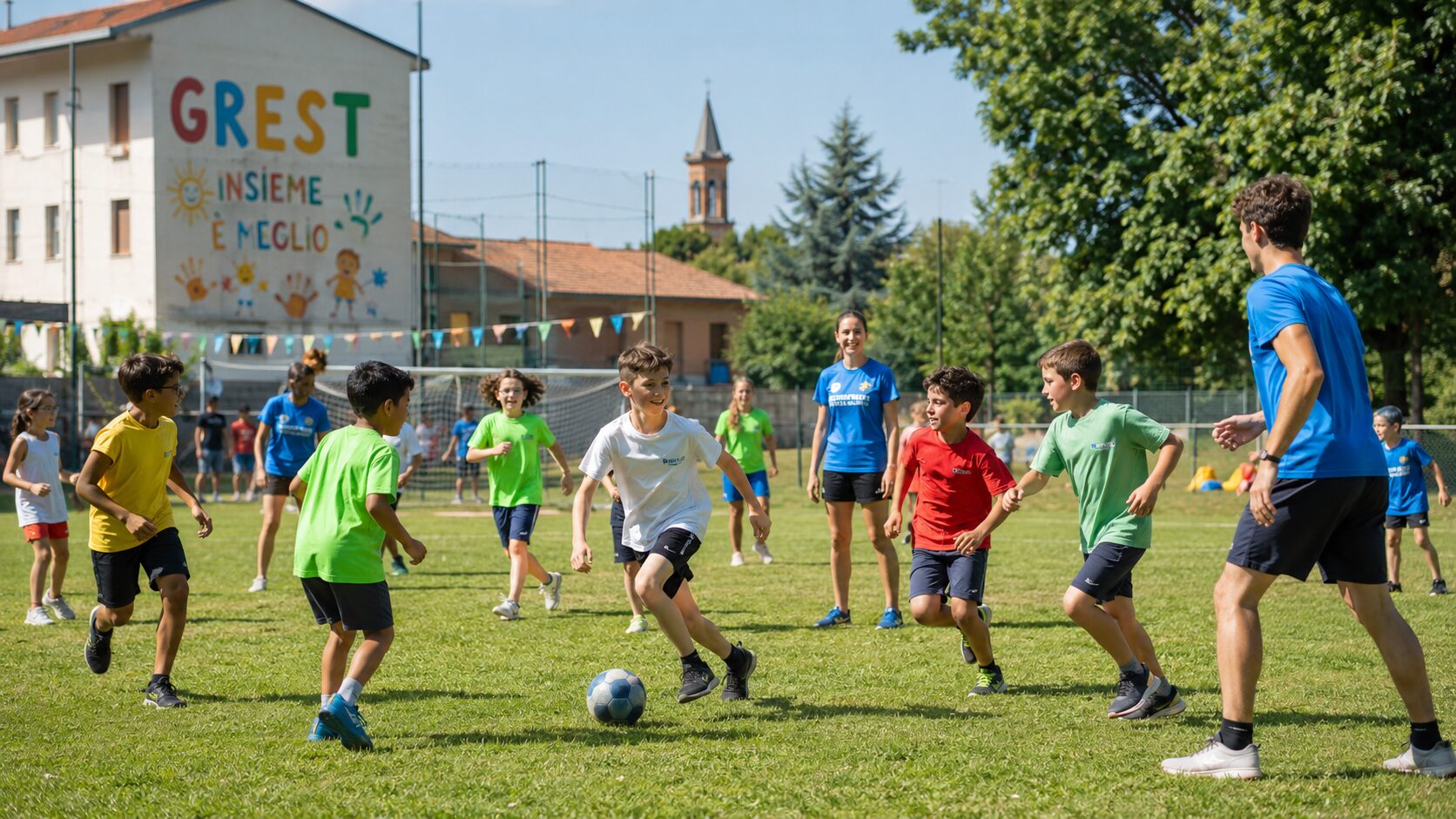 Grest estivi bambini partita di calcio