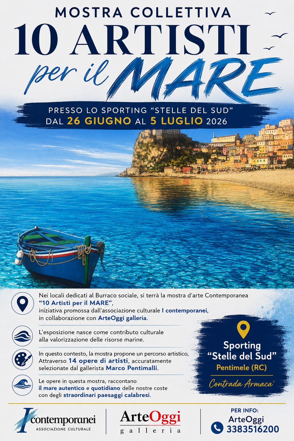 Locandina 10 artisti per il mare