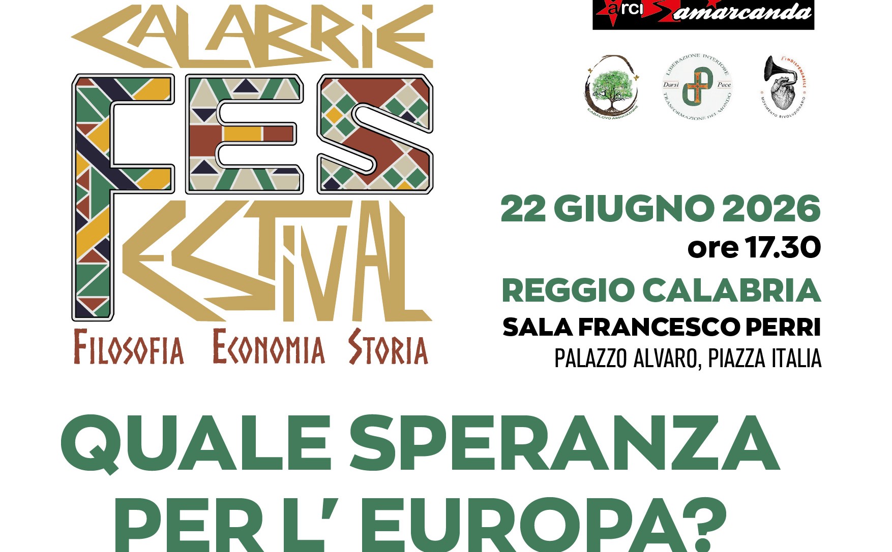 Locandina 22 GIugno 2026 Calabrie FES Festival
