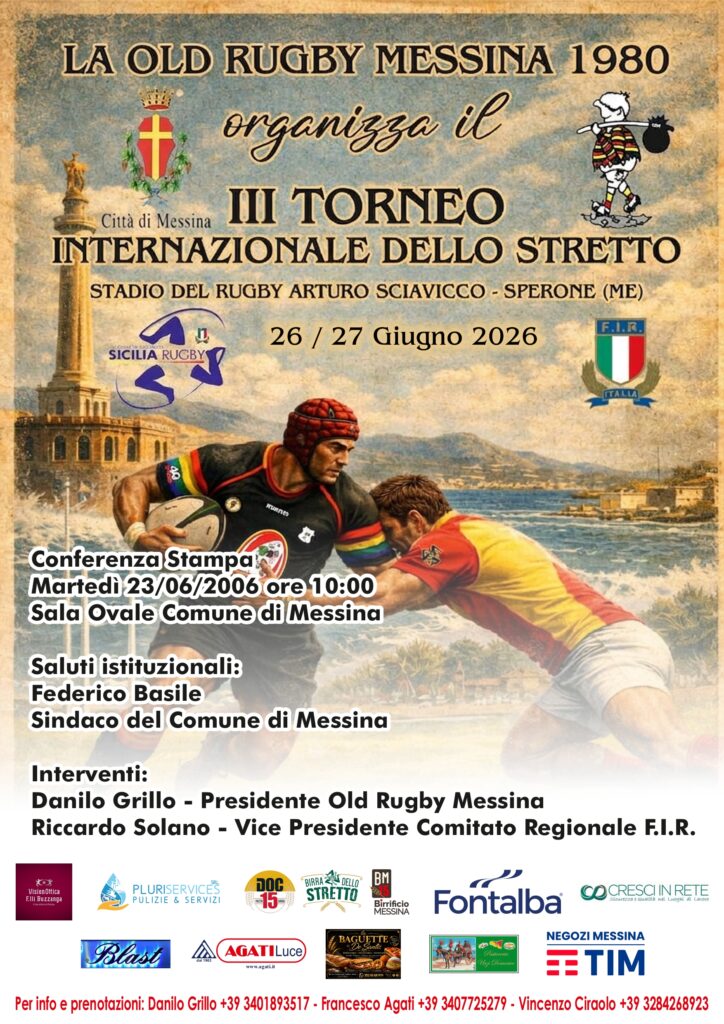 Locandina Conferenza stampa - Torneo Old Rugby 2026