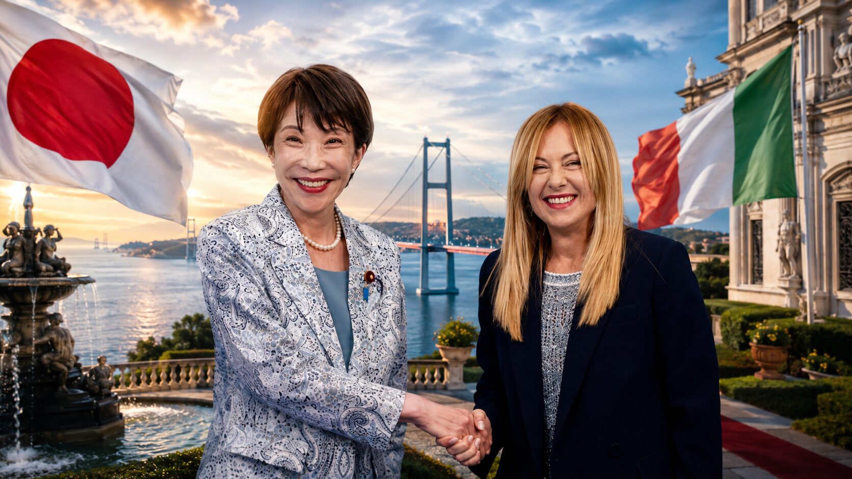 Meloni e Takaichi ponte sullo stretto