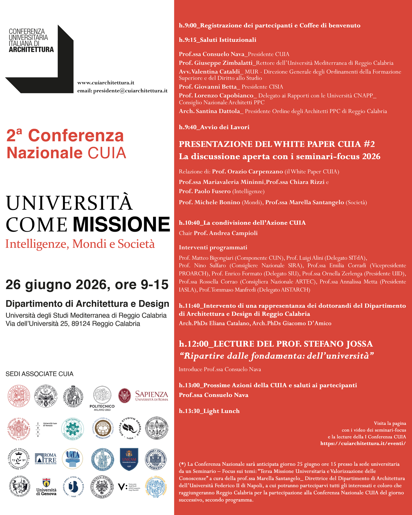 Locandina Conferenza CUIA 2026