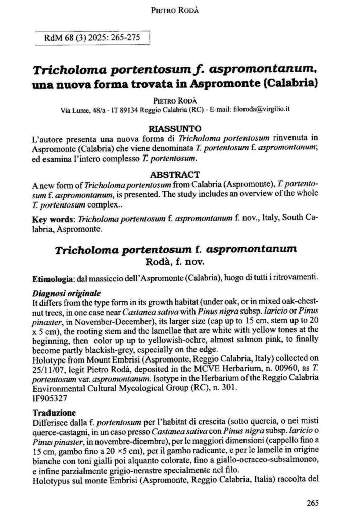 Riv. Micol.. T. port. f. aspr. pag. iniziale