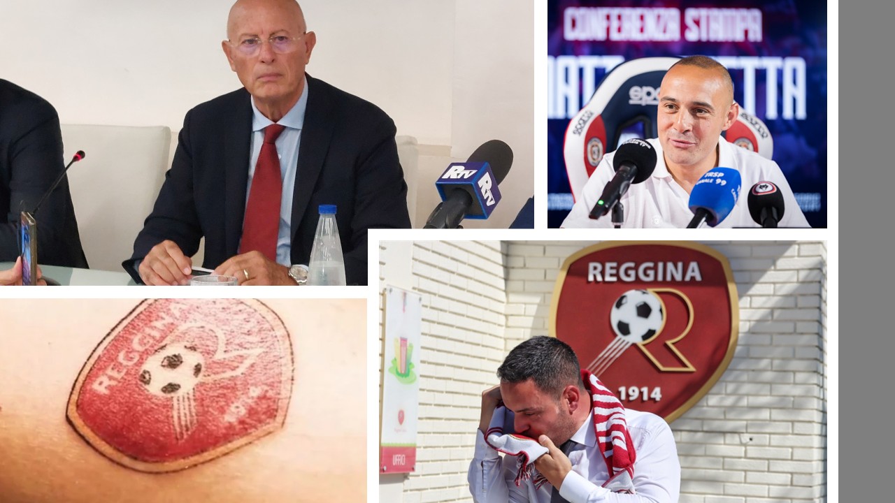 ballarino rizzetta tatuaggio reggina di gallo e saladini bacia sciarpa