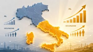 cartina italia crescita sud di pil e occupazione