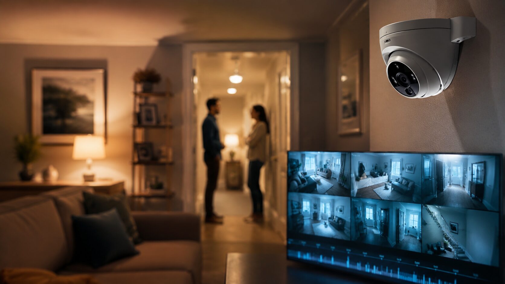 casa con telecamere
