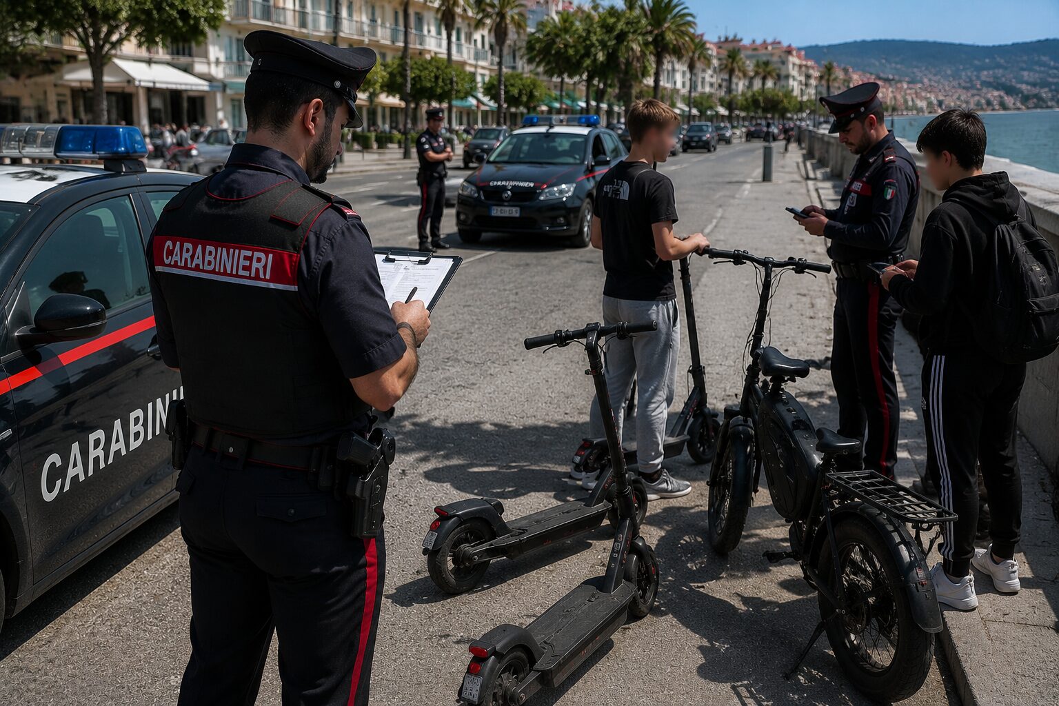 controlli carabinieri monopattini e bici elettriche