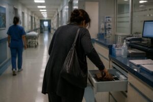 donna ruba in ospedale
