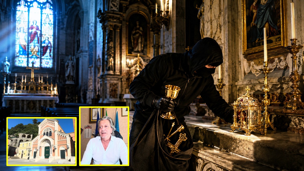 furto in chiesa rosario bagnara con sindaco adone pistolesi