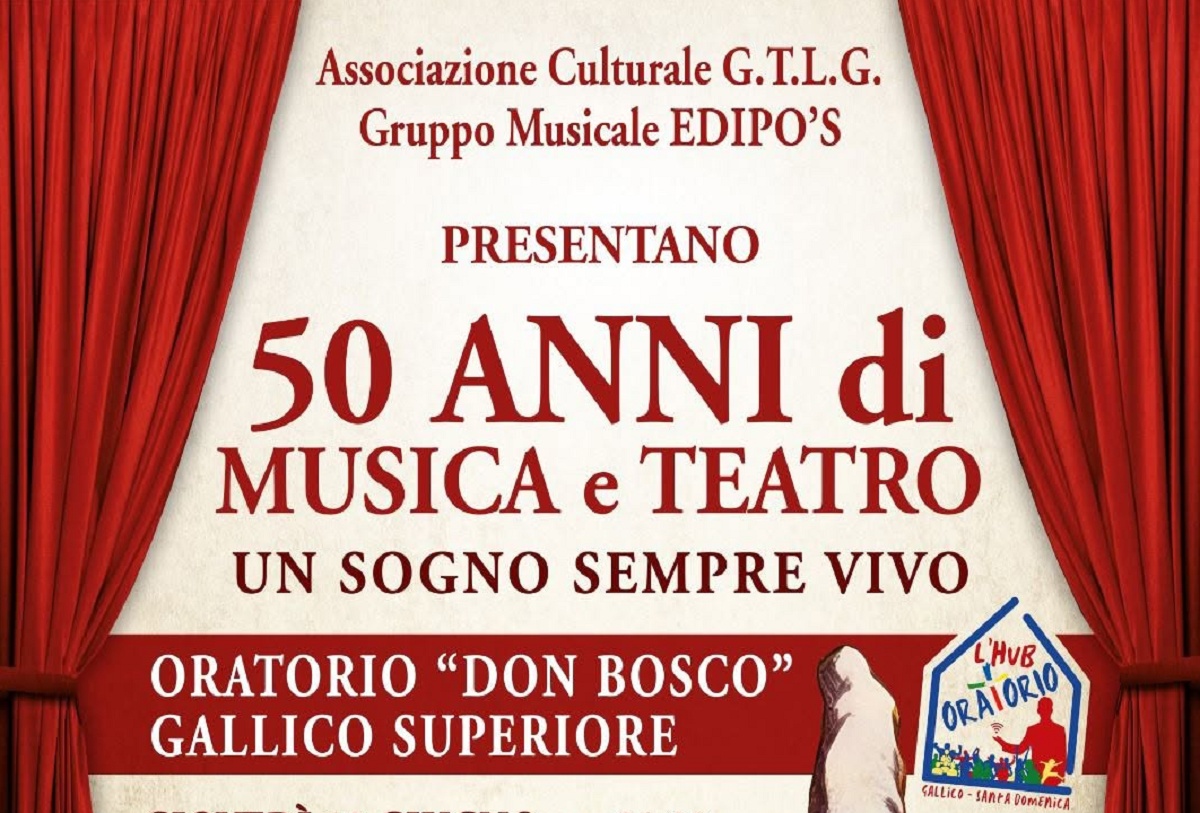 locandina evento 50 anni teatro gallico