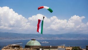 paracadutista reggio calabria bandiera italia tricolore