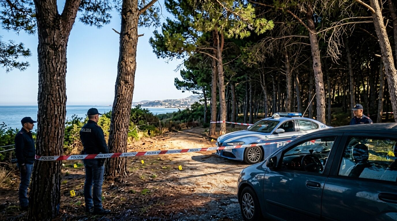 poliziotto trovato morto in auto nella pineta