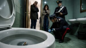 proiettile in un wc