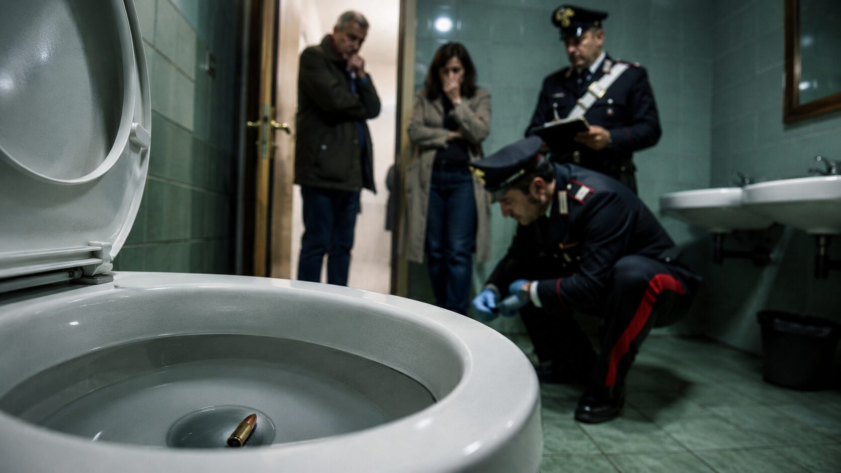 proiettile in un wc