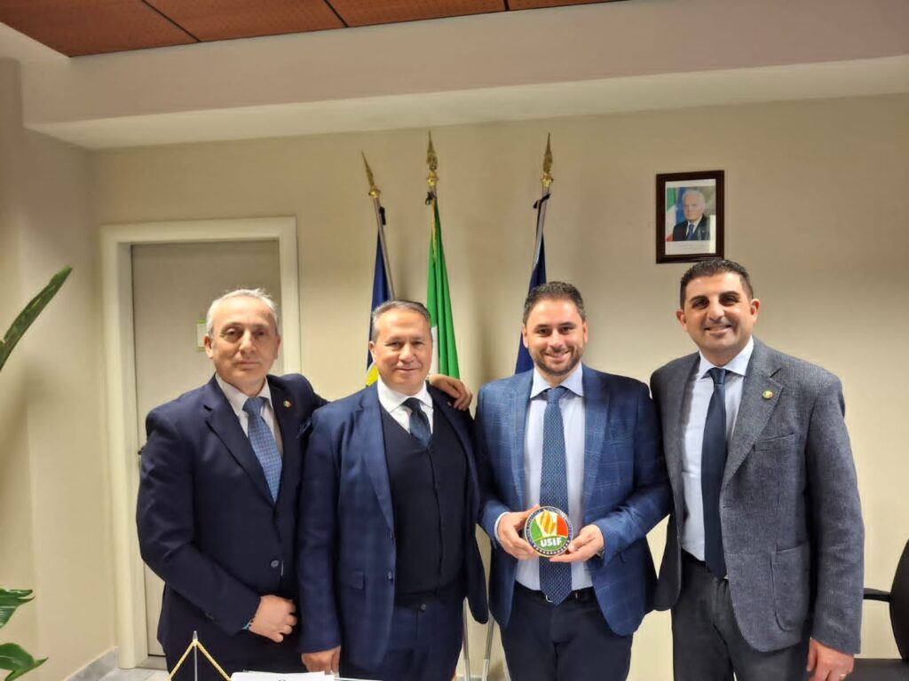 segretario Nazionale Usif Giovanni Cutrupi e la segreteria Calabria Usif.
