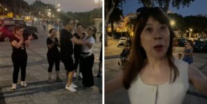 tarantella sul lungomare che strega una donna cinese (1)