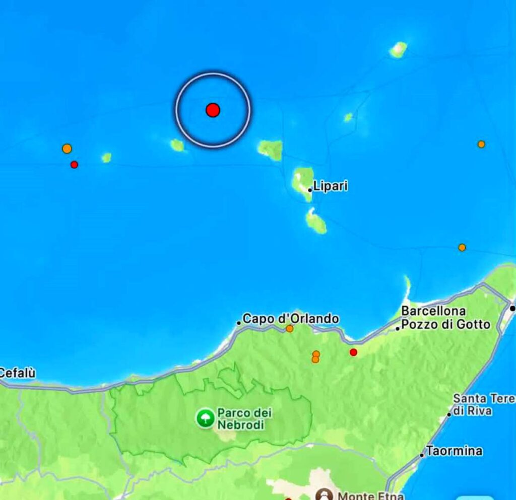 terremoto isole eolie