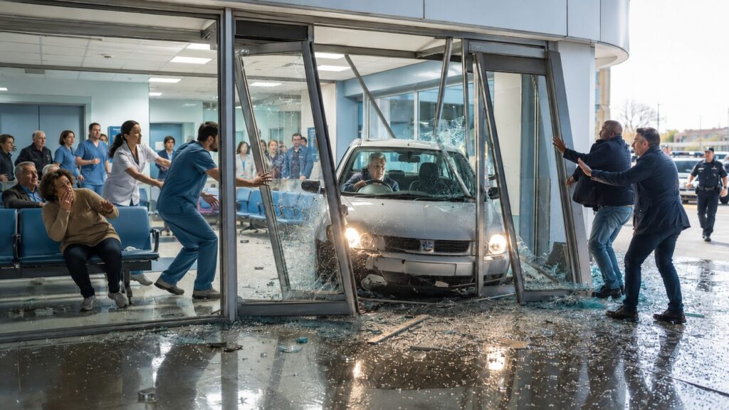 Incredibile in Calabria, non ha notizie della moglie ricoverata e sfonda con l’auto il Pronto soccorso: arrestato