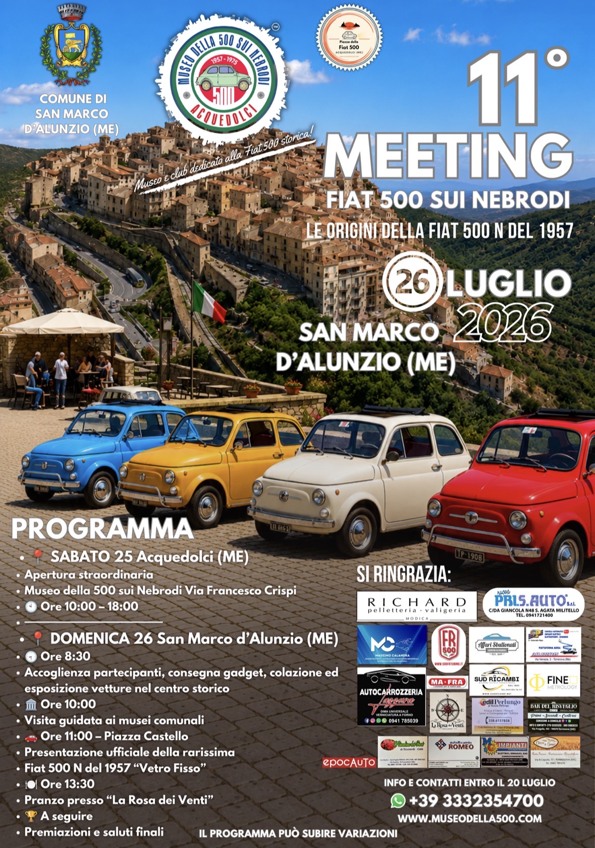 11° Meeting Fiat 500 sui Nebrodi