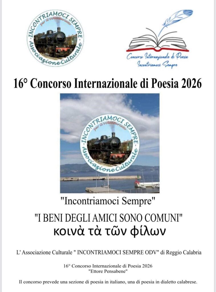 16° Concorso Internazionale di Poesia 2026 Ettore Pensabene Incontriamoci Sempre