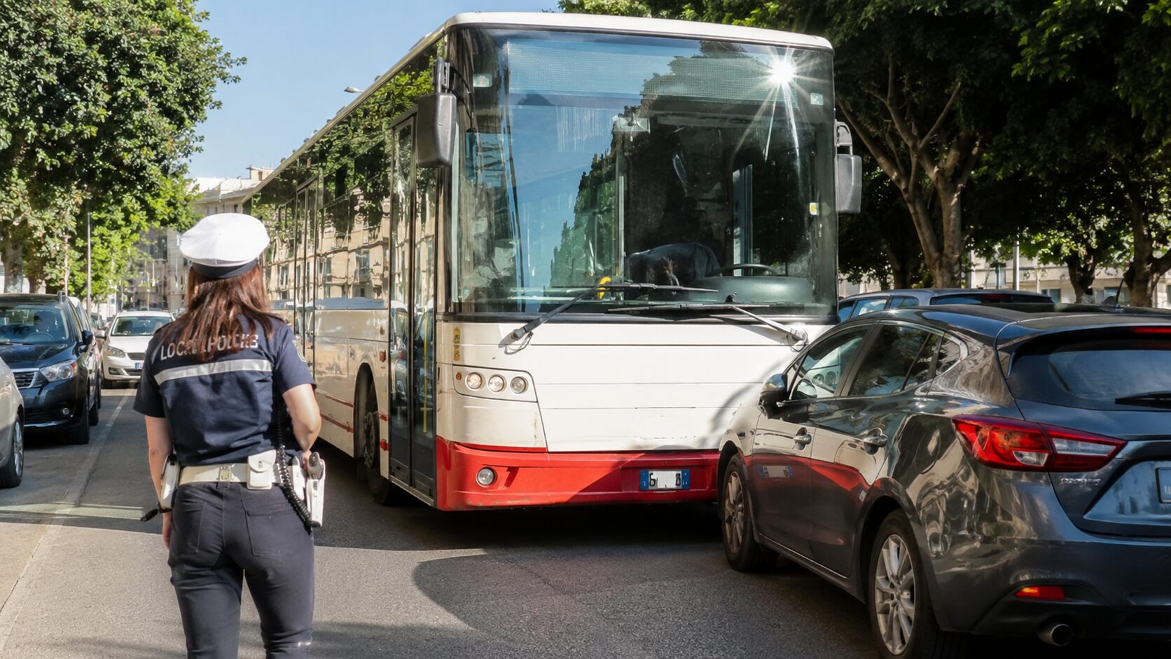 Autobus bloccato