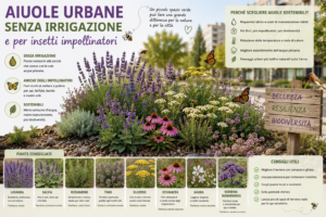 Aiuole urbane senza irrigazione