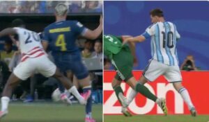 Balogun e Messi stesso fallo