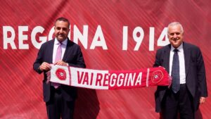 Cannizzaro e Lotito al Sant'Agata con sciarpa vai reggina
