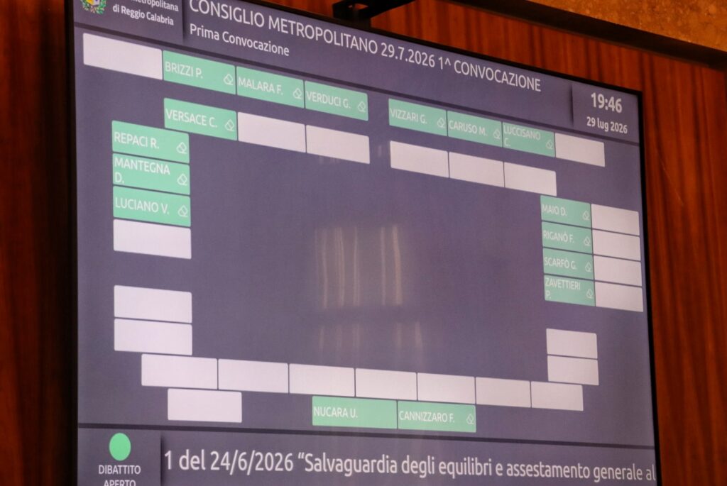 Consiglio Metropolitano Reggio Calabria 29 luglio 2026
