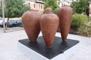 Disvelamento Opera Fontana Ferma con il ministro Giuli