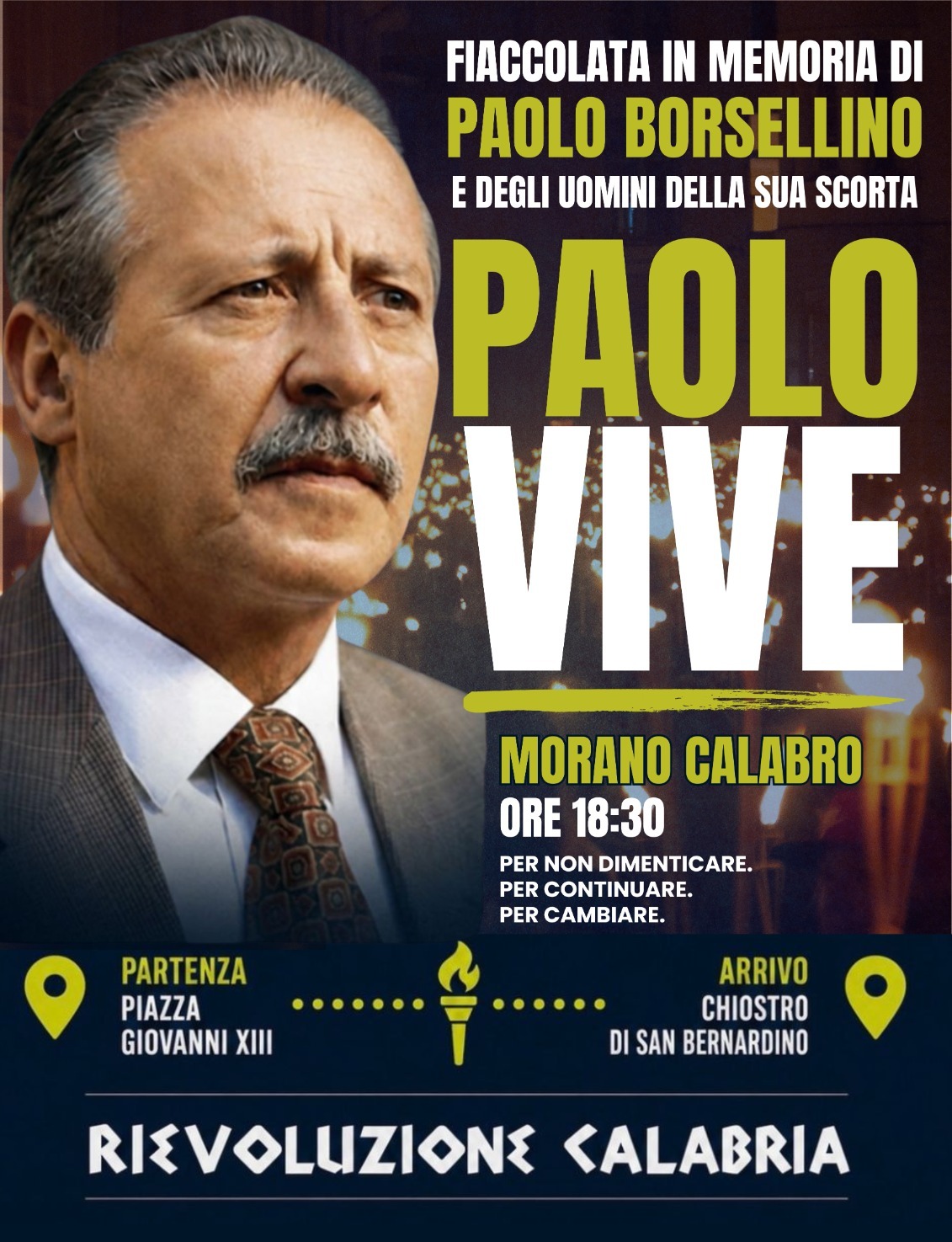 Fiaccolata in memoria di Paolo Borsellino