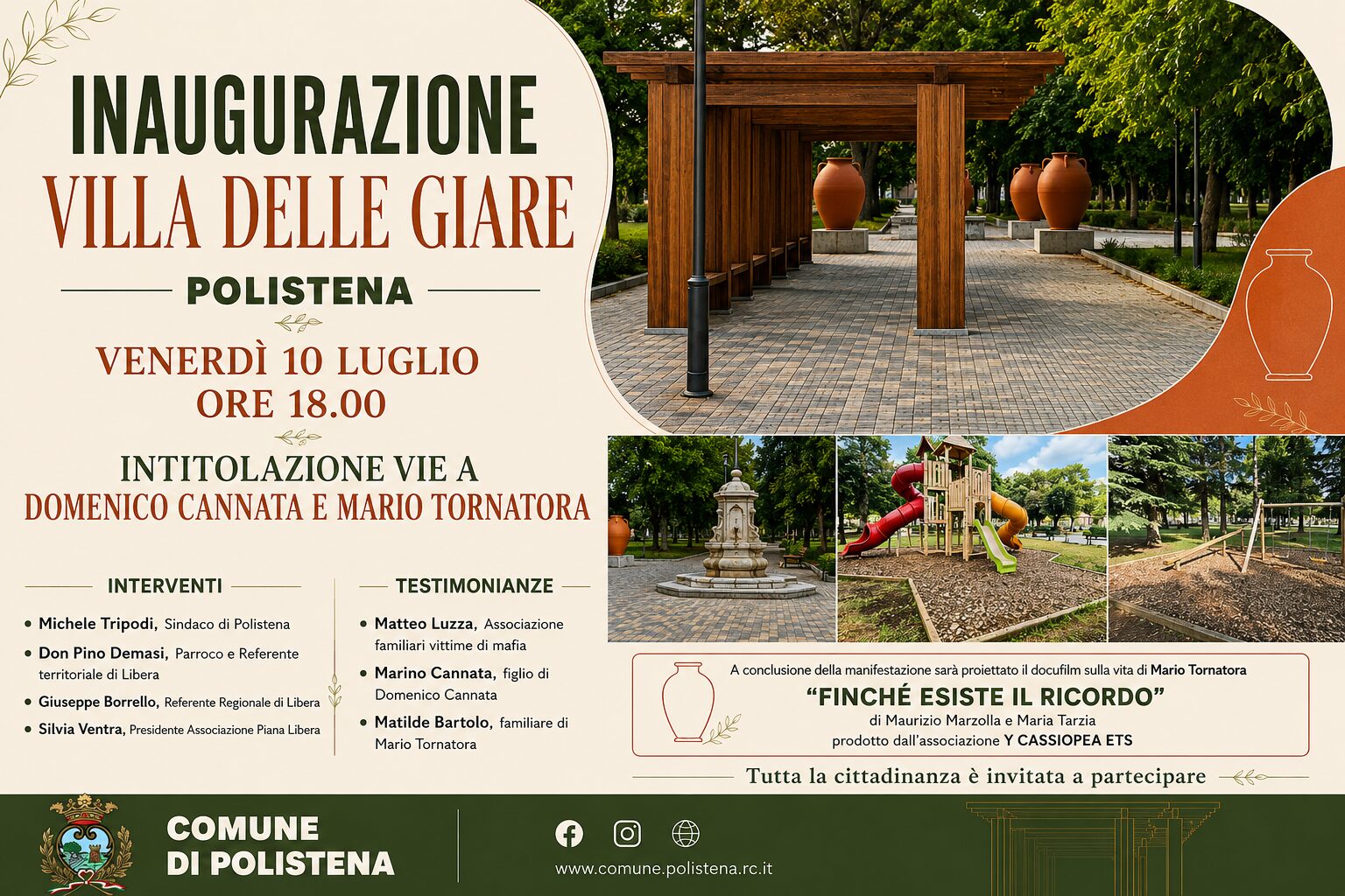 Inaugurazione villa Polistena