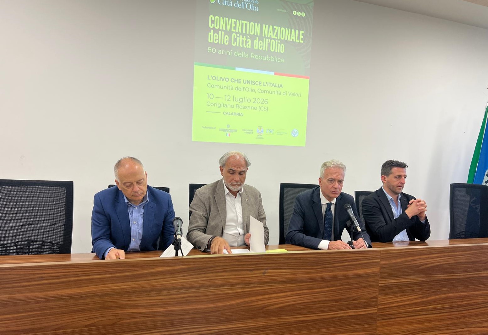 L’Olivo che unisce l’Italia. Comunità dell’Olio, Comunità di Valori conferenza stamoa