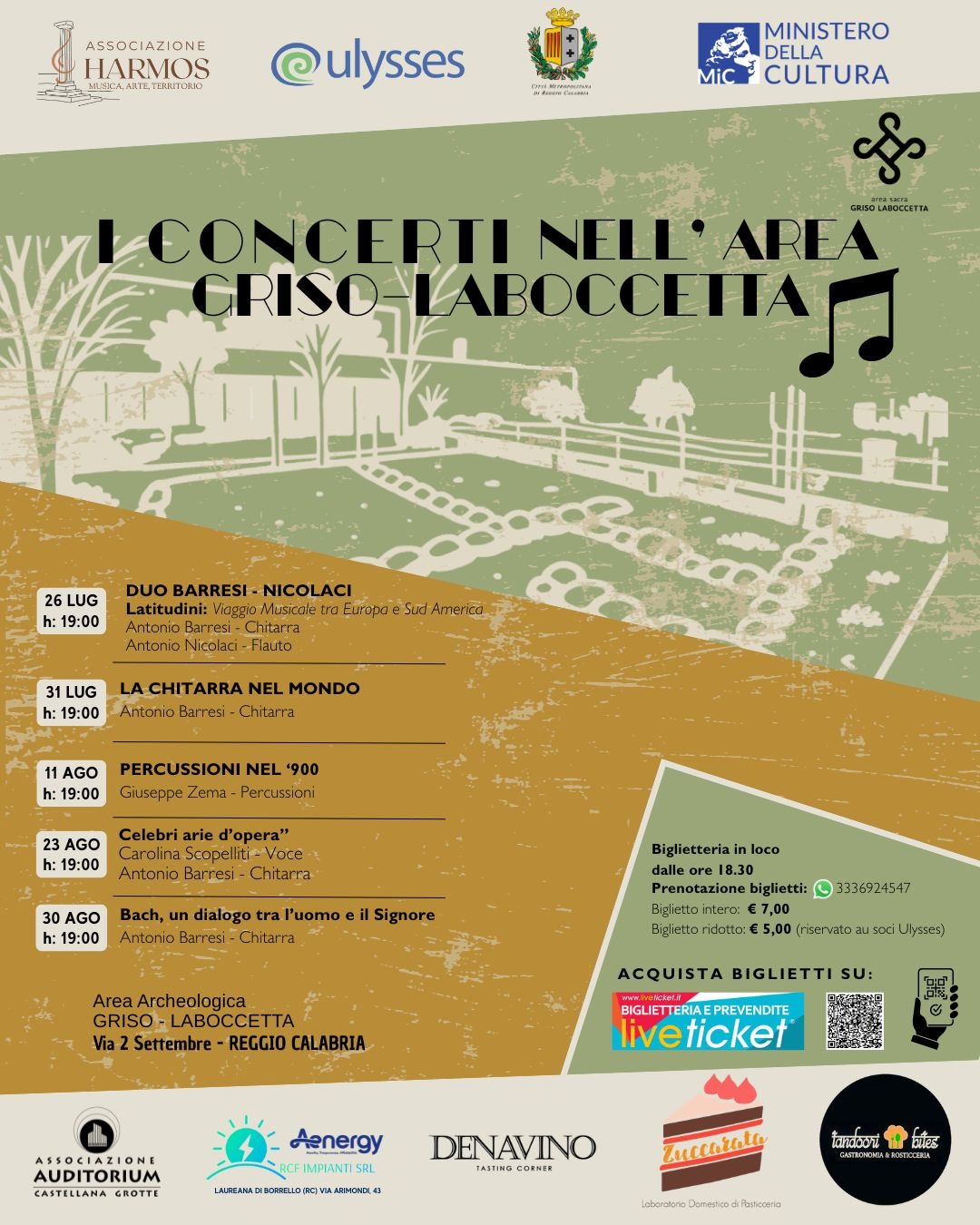 Locandina Concerti luglio-agosto area Griso-Laboccetta