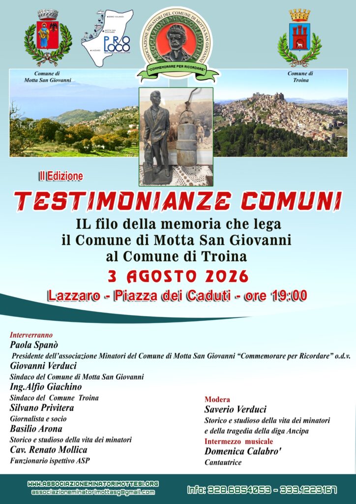 Locandina Testimonianze Comuni